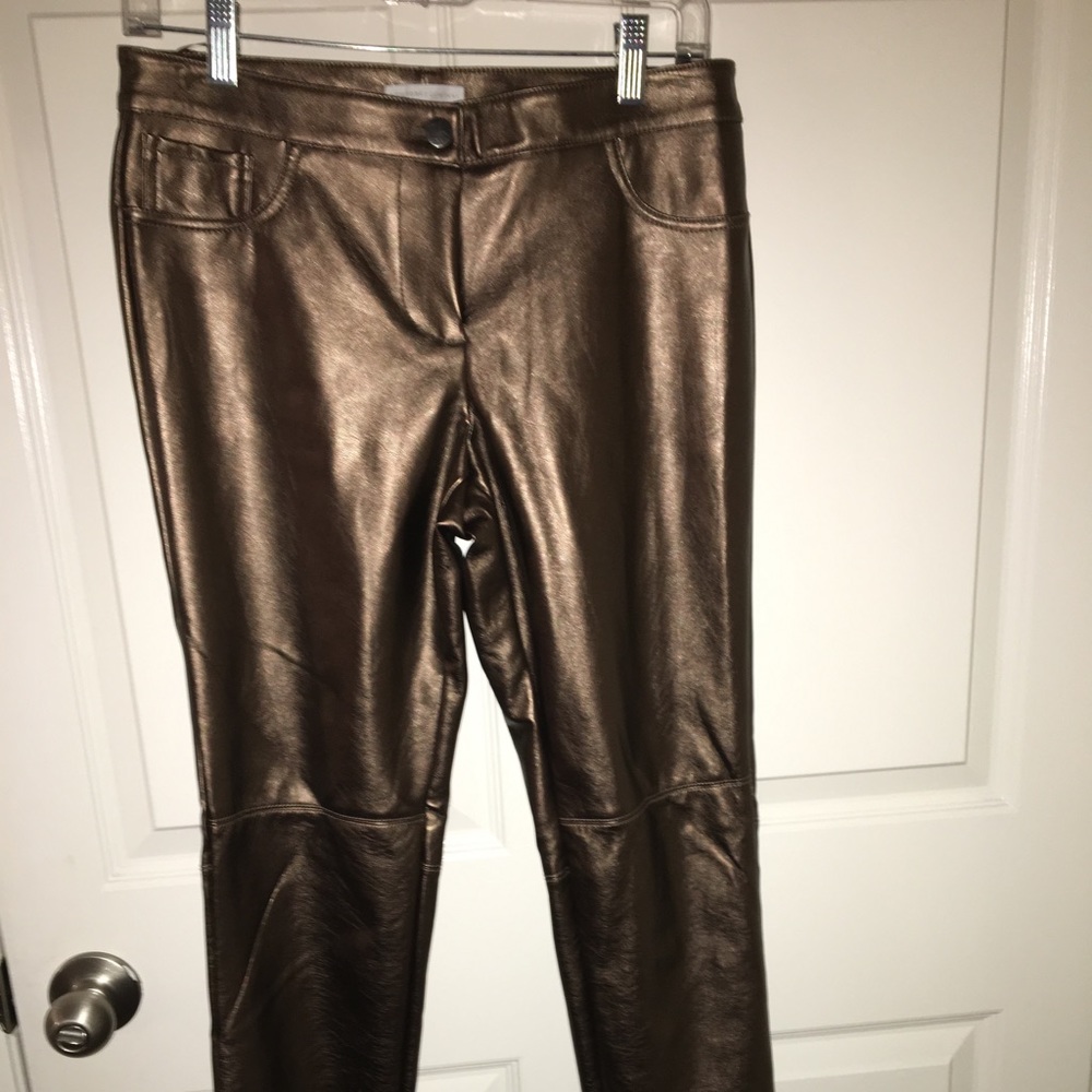 🛑Sold🛑 NY&Co Copper Faux Leather skinny pants